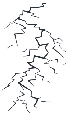 Şimşek siluetleri ayarlandı. Yıldırım çarpması siluetleri. resimleme.