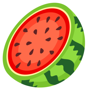 Taze karpuz koy. Yaz meyveleri koleksiyonu. Sulu karpuz ve dilimler. resimleme.