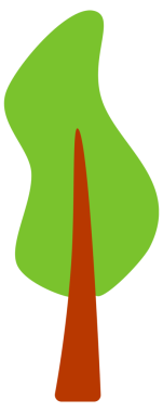 Ağaçlar. Orman ağacı doğa bitkisi. resimleme.