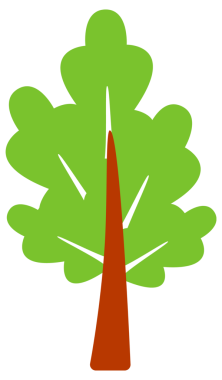 Ağaçlar. Orman ağacı doğa bitkisi. resimleme.