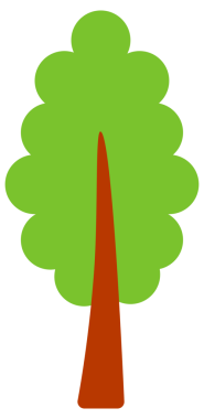 Ağaçlar. Orman ağacı doğa bitkisi. resimleme.