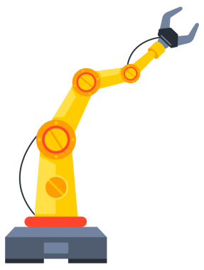 Robot kollar. Otomasyon teknolojisi üretiliyor. Robot kollar ya da eller. Akıllı fabrika sanayi 4.0. Görüntü.