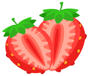 Taze taze çilek seti. Taze çiftlik organik böğürtlen. resimleme.