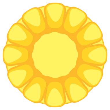 Çizgi film mısırı. Taze organik sebze. resimleme.