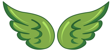 Farklı renk ve renklerde renkli melek kanatları, beyaz üzerinde izole edilmiş..