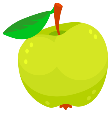 Elmalar ve dilimlenmiş elmalar. Elma meyvesi.