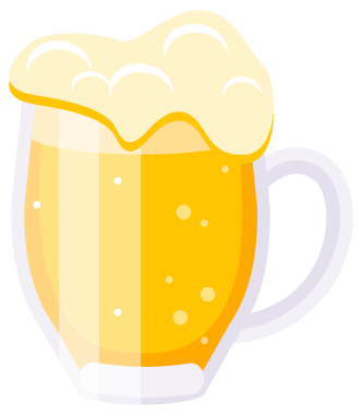 Bardaklar ve bira şişeleri. Bira kupası. Alkolik içecek..