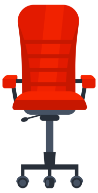 Ofis koltuğu öne. Bilgisayar koltuğu. İş yeri için mobilyalar.