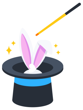 Sihirbaz şapkası, tavşan kulaklı sihirli şapka. Tavşanlı sihirbaz şapkası
