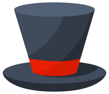 Koleksiyon Karnavalı kostümleri şapkaları. Korsan, polis, cadı şapkası ve bir kovboy da dahil..