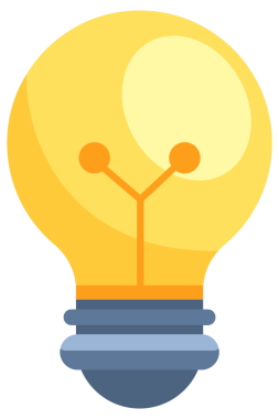 Ampul ikonu ayarlandı. Ampul. Elektrikli lamba. Enerji tasarrufu ve CFL lambaları.