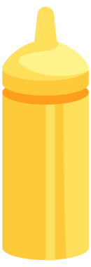 Sos şişeleri hazır. Ketçap, hardal ve mayonez içeren baharat koleksiyonu..