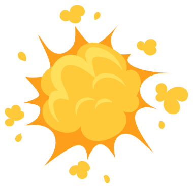 Patlama Efekti Ayarlandı. Patlama Koleksiyonu. Bomba ve dinamit patlama etkisi.