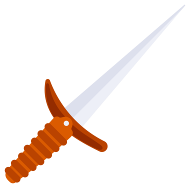 Ortaçağ silahları hazır. Kıyameti haber veren kılıçlar. Oyun silahı simgesi.