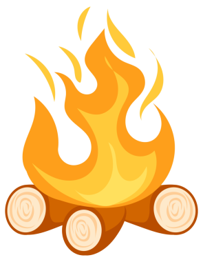 Kamp ateşi ahşabı. Dışarıdaki şenlik ateşi, yanan ateş. Şömine kamp ateşi..