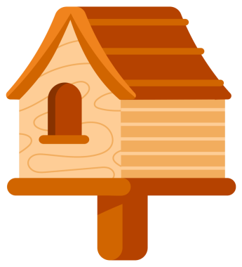 Tahta Kuş Evleri. Kuşlar için bahçe için yuva kutusu. Kuşları beslemek için bahçe kuş evleri.