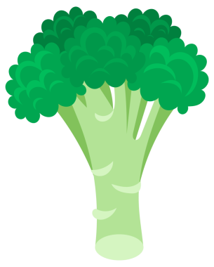 Brokoli lahana simgesi beyaz arkaplanda. Sapık Sağlıklı.