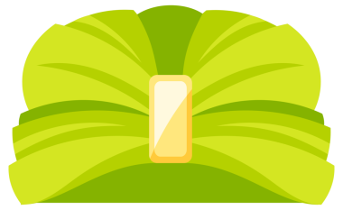 Bu geleneksel başlığın çeşitliliğini gösteren çeşitli renk ve stillerde dört farklı türban..