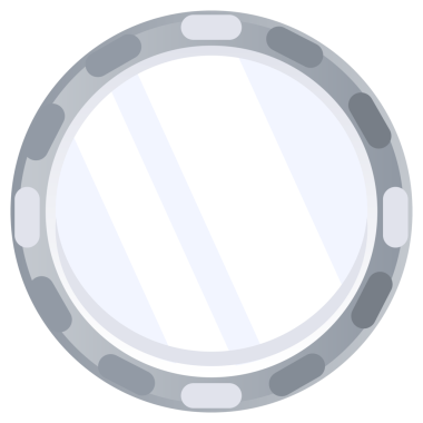 Lomboz düz stil. Uçak penceresi. Cam pencereler etrafında gemi teknesi.