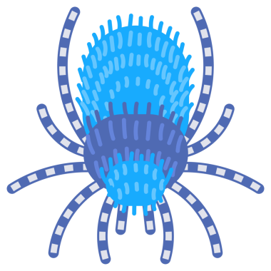 Örümcek takımı. Cadılar Bayramı Çizgi Filmi Korkunç Örümcek Seti