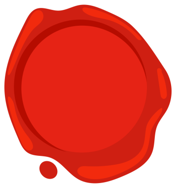 Çember, kare, yıldız, kalp ve kalkan gibi dokuz farklı kırmızı balmumu fok şeklindeki koleksiyon, beyaz üzerine izole edilmiş..