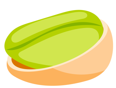 Fıstık fıstığı seti, bir fıstığın açılışını gösteriyor. Bazıları kapalı, bazıları açık, bazıları da fındıklı.