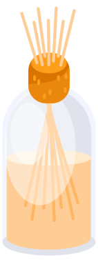 Aromatik yayıcılar ve elektronik oda spreyi parfüm yayıyor ve hoş olmayan kokuları yok ediyor..