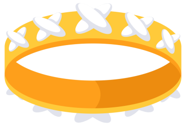 Altın alyansların içi ve dışı açık kırmızı ve pembe kutularla çevrili..