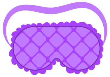 İyi uyumak ve güzel rüyalar görmek için şirin tasarımı olan farklı renkli uyku maskeleri..