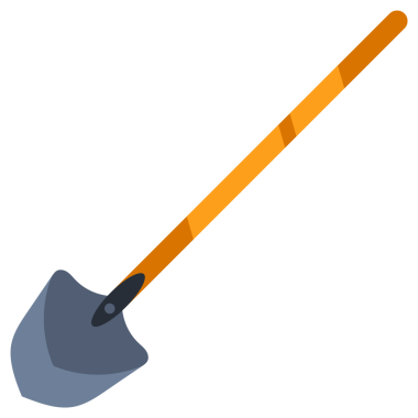 Bu canlı illüstrasyonda kürekler, tırmıklar, bir su kovası, bir kova ve botlar gibi bahçıvanlık meraklıları için mükemmel olan bir takım temel bahçe aletleri sergileniyor..