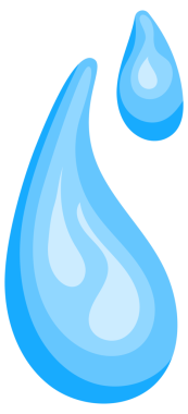 Mavi su damlaları su sıçratır ve farklı şekiller yaratır..