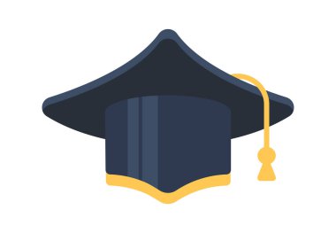 Mezuniyet şapkası eğitim, öğrenme ve diploma törenlerindeki başarıyı simgeliyor.