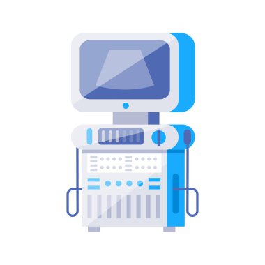 Klinikte modern teknolojiyle tıbbi ekipmanlar inceleme yapıyor.