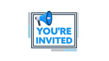 Megafonla canlandırılmış davet mesajı, etkinlikler ve duyurular için ideal