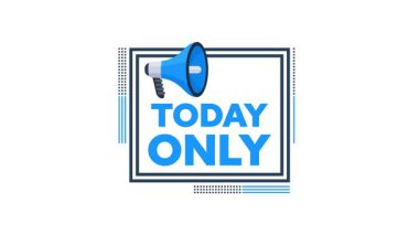 Bugün canlandırılan sadece beyaz ve yeşil ekran arka planında megafonla sunuluyor