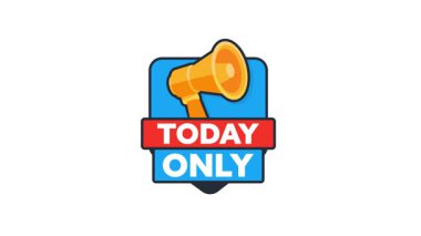 Animasyon megafonu sadece bugün sunulacak, ticari videolar için ideal.