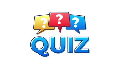 Renkli soru işaretli animasyon bilgi yarışması logosu, eğitim videoları ve çevrimiçi sınavlar için ideal