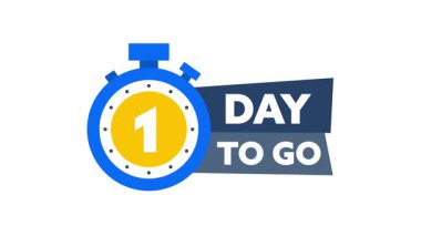 Stopwatch zamanlayıcı animasyonu bir günlük metin ile, beyaz ve yeşil ekran arkaplanlarında izole