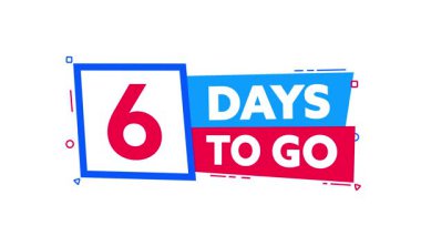 Metin ile geri sayım zamanlayıcısı canlandırması beyaz ve yeşil ekran arkaplanlarında izole edilmesi için 6 gün