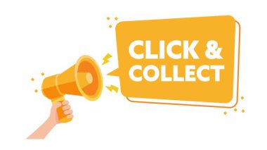 Animasyon el, bir megafonu tıkla ve Alfa kanalı ve yeşil ekran ile reklam mesajı topla