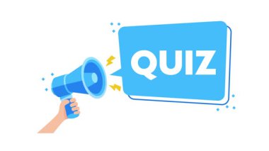 Beyaz arkaplan ve yeşil ekran üzerinde sınav anonsuyla birlikte el ele megafonu