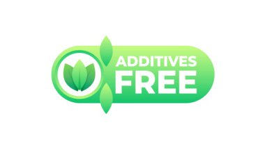 Katkı maddelerinden arınmış bir ürünü sembolize eden yapraklı yeşil animasyon, sağlıklı ve doğal ürünlerin tanıtımı için ideal