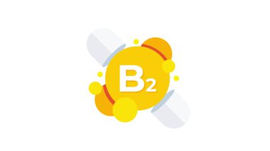 B2 vitamini, ayrıca riboflavin kapsülleri olarak da bilinir, beyaz ve yeşil ekran arka planlarında çözünür.