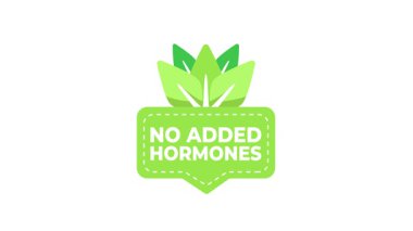 Beyaz ve mavi arkaplanda hiçbir ilave hormon görünmeyen yeşil logo animasyonu