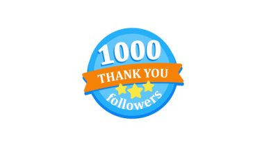 Canlandırılmış teşekkür kartı takip eden kilometre taşlarına ulaşmayı kutluyor, beyaz ve yeşil ekranlarda izole edilmiş.