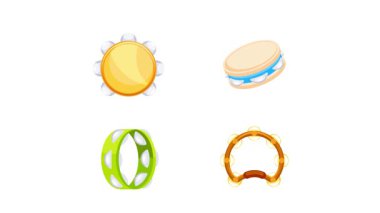 Çizgi film tef döndürme ve sektirme beyaz ve mavi arka planda izole