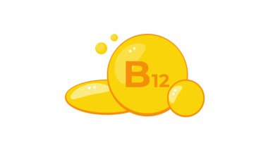 Beyaz ve yeşil ekranda izole edilmiş B ve B12 simgeleri