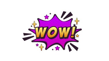 Vay canına. Alfa kanalı ve yeşil ekran ile çizgi roman patlama animasyonu