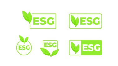 Çevre, sosyal ve kurumsal yönetim ilkelerini temsil eden animasyon ESG simgeleri, sürdürülebilir ve sorumlu iş uygulamalarını destekliyor
