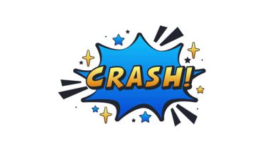 Çarpışma sözcüğünün ortaya çıktığı çizgi film animasyonu, alfa kanalı ve yeşil ekran